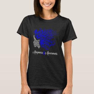 Alopezie Sensibilisierung Blauer Ribbon Haarausfal T-Shirt