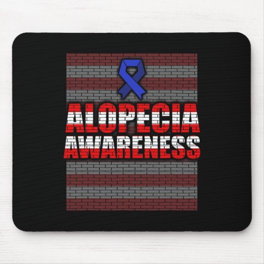 Alopezie Sensibilisierung für Haarausfall Krieger  Mousepad (Vorne)