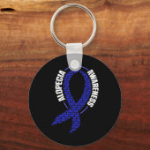 Alopezie Sensibilisierung für Haarausfall Krieger Schlüsselanhänger (Vorderseite)