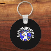 Alopezie Sensibilisierung Haarausfall Krieger Lieb Schlüsselanhänger (Rückseite)