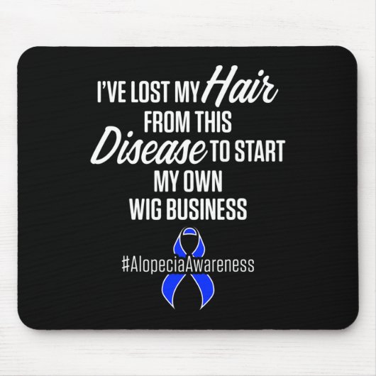 Alopezie Sensibilisierung Haarausfall Krieger Wig  Mousepad (Vorne)