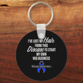 Alopezie Sensibilisierung Haarausfall Krieger Wig Schlüsselanhänger (Rückseite)