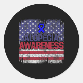 Alopezie Sensibilisierung Haarausfall Kriegerkämpf Runder Aufkleber