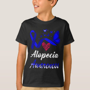 Alopezie Sensibilisierung Schmetterlinge Blue Ribb T-Shirt