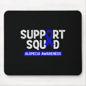 Alopezie Sensibilisierung Unterstützung Squad Blue Mousepad (Vorne)