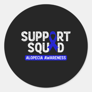 Alopezie Sensibilisierung Unterstützung Squad Blue Runder Aufkleber