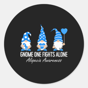 Alopezie Sensibilisierungsgewinn Ich trage Blue Ri Runder Aufkleber