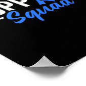 Alopezie Sensibilisierungskampagne Ich trage Blue  Poster (Ecke)