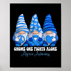 Alopezie Sensibilisierungsmonat Blauer Schleifen G Poster