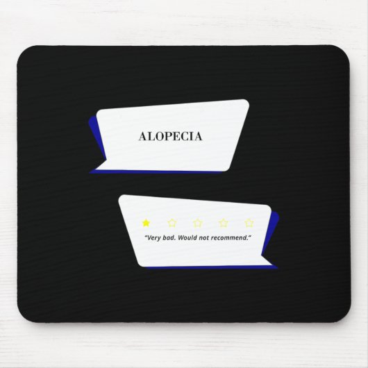 Alopezie Überprüfung Sehr schlecht. Das Zimmer war Mousepad (Vorne)