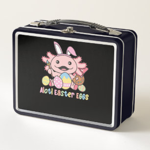 Alotl Ostereier Axolotl Ostern mit Puppe Metall Brotdose