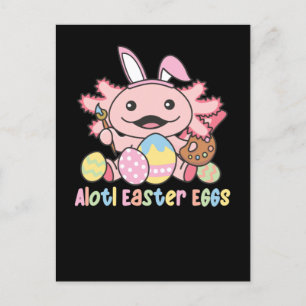 Alotl Ostereier Axolotl Ostern mit Puppe Postkarte