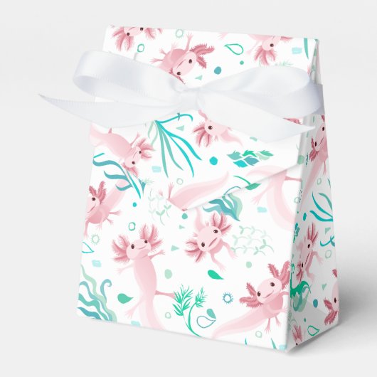 Alotta Pink Axolotls auf Weiß Geschenkschachtel (Vorderseite)