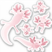 Alotta Pink Axolotls - Aufkleber-Set Aufkleber (Vorderseite)