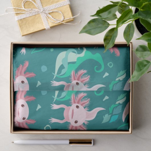 Alotta Pink Axolotls für Aquamarines Gewebe Seidenpapier (Geschenk)