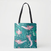 Alotta Pink Axolotls Schwimmbadetasche Tasche (Vorderseite)