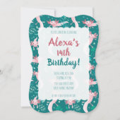 Alotta Pink Axolotls über Aquamarine Einladung (Vorderseite)