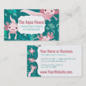 Alotta Pink Axolotts auf Aquamariner Visitenkarte (Vorne/Hinten)