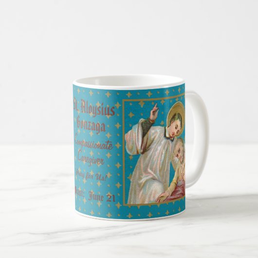 Aloysius Gonzaga & Plague Victim (M 006) Kaffeetasse (VorderseiteRechts)