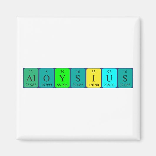 Aloysius periodic table name magnet (Vorne)
