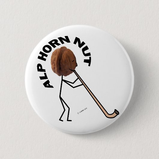 Alp Horn Nut Button (Vorderseite)