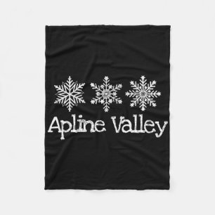 Alp Tal Skifahren Ski Ski Skifahren Snowflakes Fleecedecke