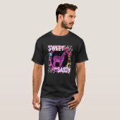 Alpaca 90er Nostalgie Regenbogen Leopard Print Tro T-Shirt (Vorne ganz)