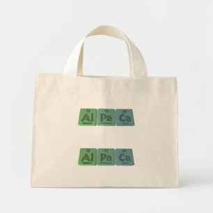 Alpaca-Al-Pa-Ca-Aluminium-Protactinium-Calcium Mini Stoffbeutel