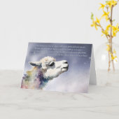 Alpaca Animal Beileid Loss Memorial Karte (Gelbe Blume)