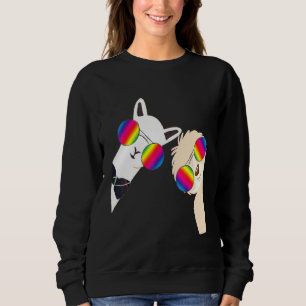 Alpaca Animal Friend Beste Freundin Rainbow Llama  Sweatshirt