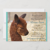 Alpaca Baby Shower Invitations Boy Einladung (Vorderseite)