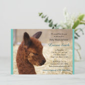 Alpaca Baby Shower Invitations Boy Einladung (Stehend Vorderseite)