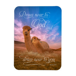 Alpaca Bible Verse Gezeichnet Nähe zu Gott Foto Ma Magnet