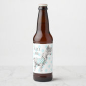 Alpaca-Bierflasche-Etikett (4" x 3,5") Bierflaschenetikett (Vorderseite)