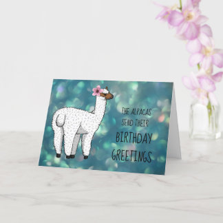 Alpaca Birthday Greetings Card Karte