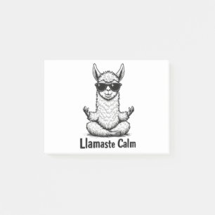 Alpaca Bleibe Calm Llamaste Lama Yoga Funny Post-it Klebezettel