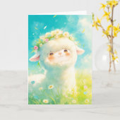 Alpaca Blume Crown Bliss Karte (Gelbe Blume)