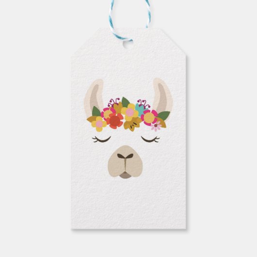 Alpaca & Blume Muster Geschenkanhänger (Rückseite)