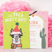 Alpaca Cactus Fiesta Birthday Einladung