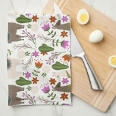Alpaca Cactus floral Pattern Animal Lover Geschirrtuch (Viertel Falte)