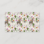 Alpaca Cactus floral Pattern Animal Lover Platzkarte (Rückseite)