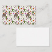 Alpaca Cactus floral Pattern Animal Lover Visitenkarte (Vorne/Hinten)