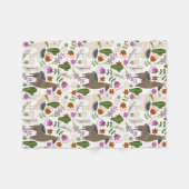 Alpaca Cactus Floral Pattern Fleecedecke (Vorderseite (Horizontal))