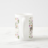 Alpaca Cactus Floral Pattern Porzellantasse (Rückseite)