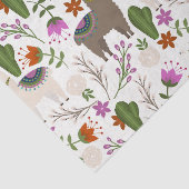 Alpaca Cactus Floral Pattern Seidenpapier (Ausschnitt)