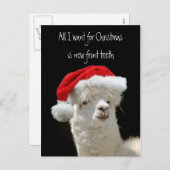 Alpaca Christmas Feiertagspostkarte (Vorne/Hinten)
