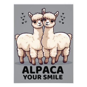 Alpaca Dein Lächeln Fotodruck