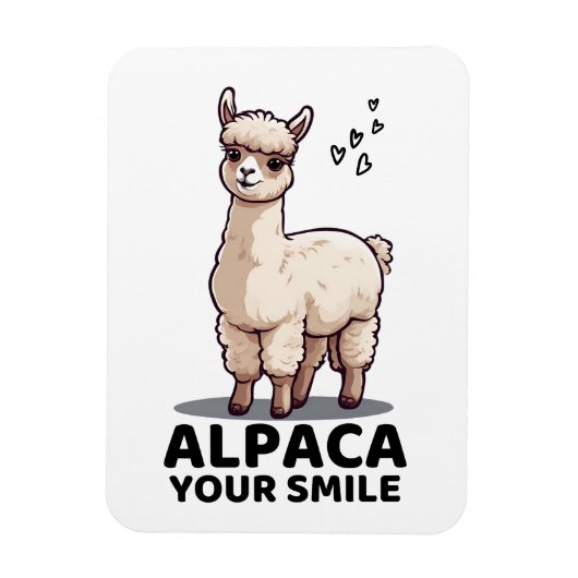 Alpaca Dein Lächeln Magnet (Vertikal)