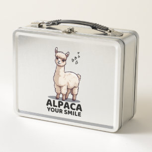 Alpaca Dein Lächeln Metall Brotdose