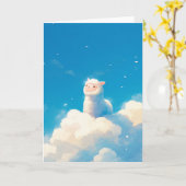 Alpaca Dreamland Karte (Gelbe Blume)